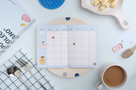 สมุดแพลนเนอร์ Ropamoda romane mini planner สีฟ้า_3